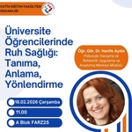 Özel Eğitim Bölümü’nden “Üniversite Öğrencilerinde Ruh Sağlığı” Etkinliğine Katılım